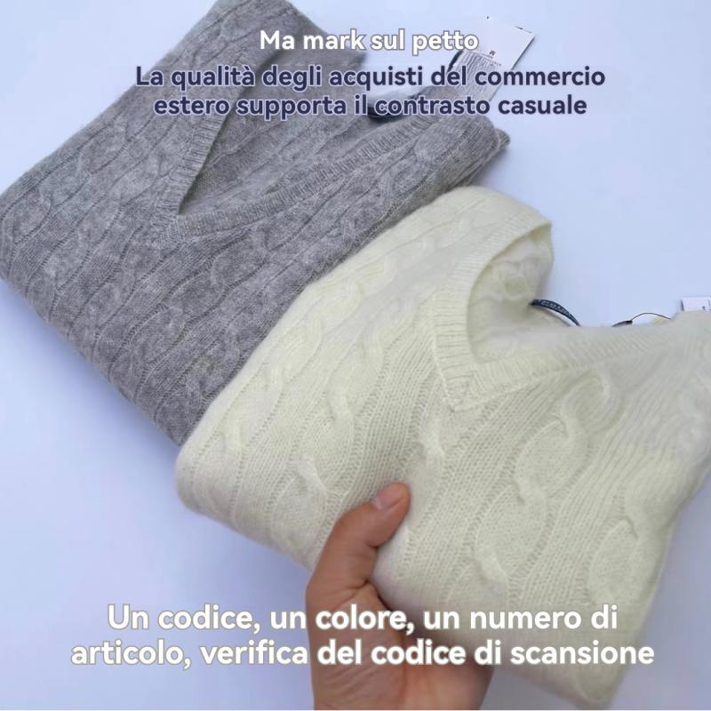 Maglione in cachemire con scollo a V | Maglieria Donna Abbigliamento Donna